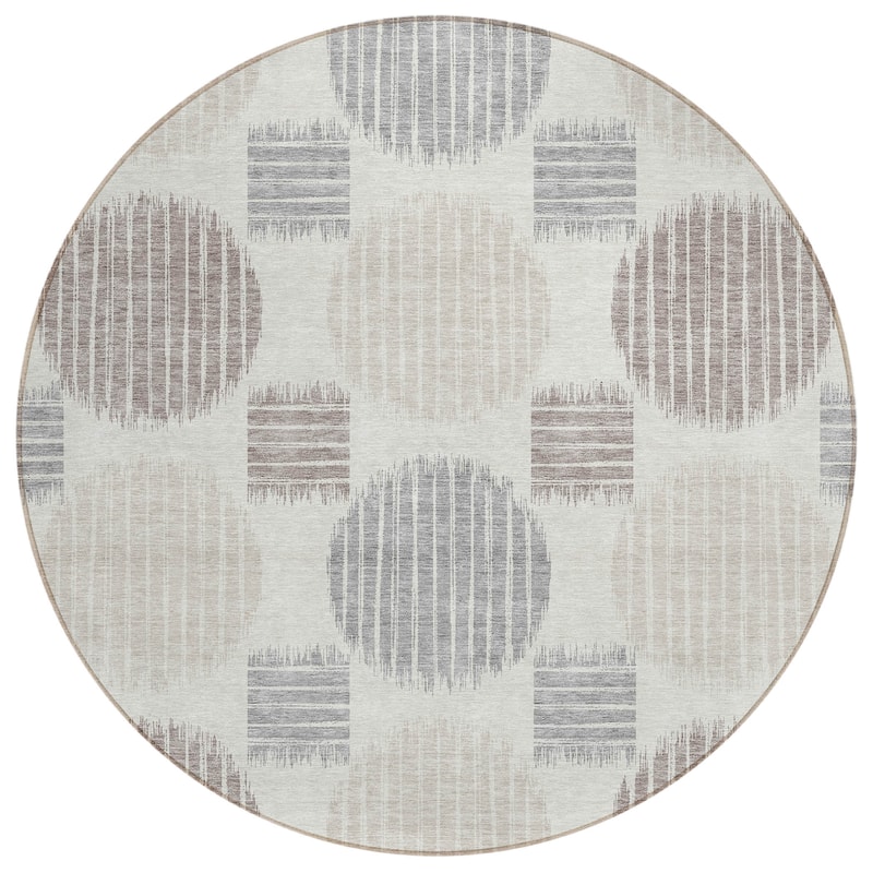 Machine Washable Indoor/ Outdoor Chantille Dotty Contemporary Rug