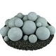 preview thumbnail 107 of 121, Ceramic Fire Balls for Indoor/ Outdoor Fire Pits or Fireplaces 23-Piece Mixed Set - Pewter Gray, Regular