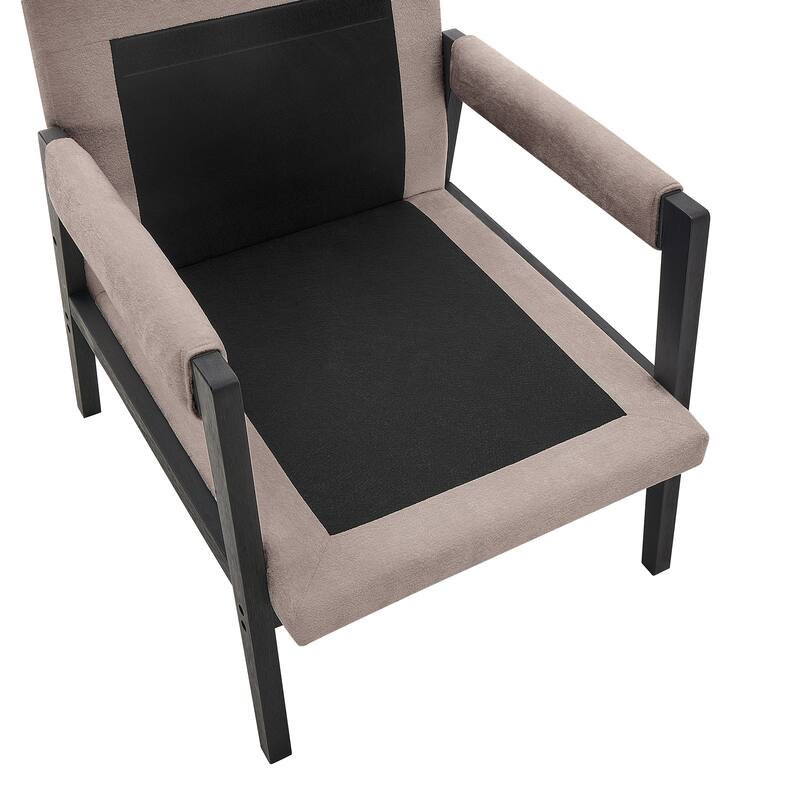 Accent Chair with Upholstered Leisure Chair with Open Armrest, Armchair