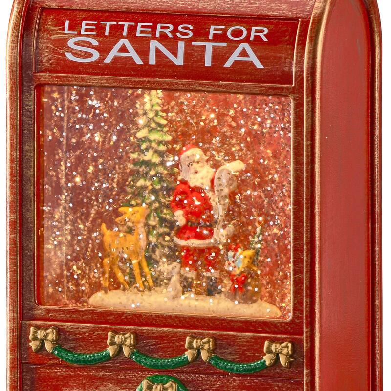 7.5" LED Santa In Mail box