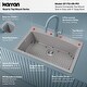 preview thumbnail 22 of 82, Karran Drop-In Quartz 33 in. 1-Hole Single Bowl Kitchen Sink Kit