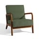 preview thumbnail 154 of 161, 25" W Mid Century Upholstered Wood Accent Chair with Pillow