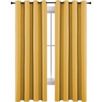 Yellow Blackout Curtains,Top Grommet Thermal,2 Panels 52x72 - Bed Bath ...