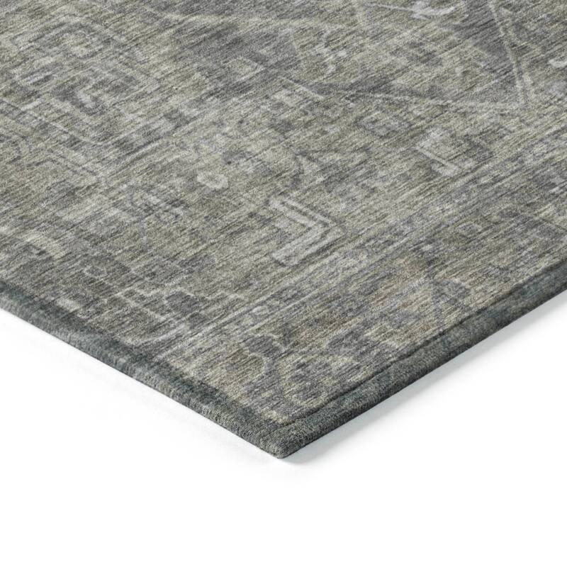 Machine Washable Indoor/ Outdoor Traditional Persian Chantille Rug