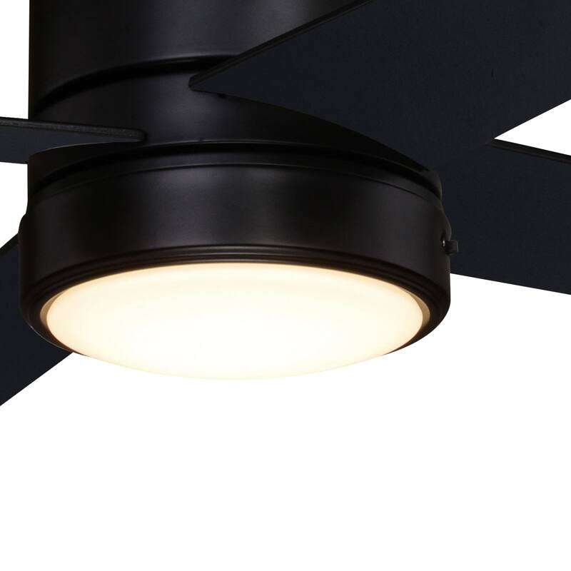 Erie Flush Mount Ceiling Fan with LED Light Kit and Remote