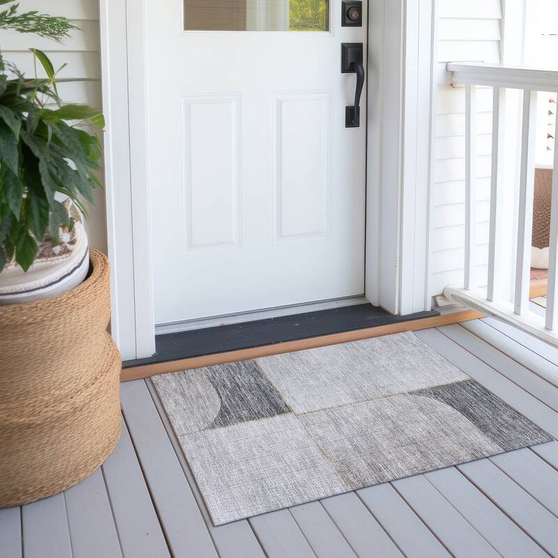 Machine Washable Indoor/ Outdoor Chantille Simple Modern Rug