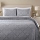 preview thumbnail 12 of 49, Superior Enzy Medium Weight Floral Matelasse Bedspread and Sham Set Charcoal - California King