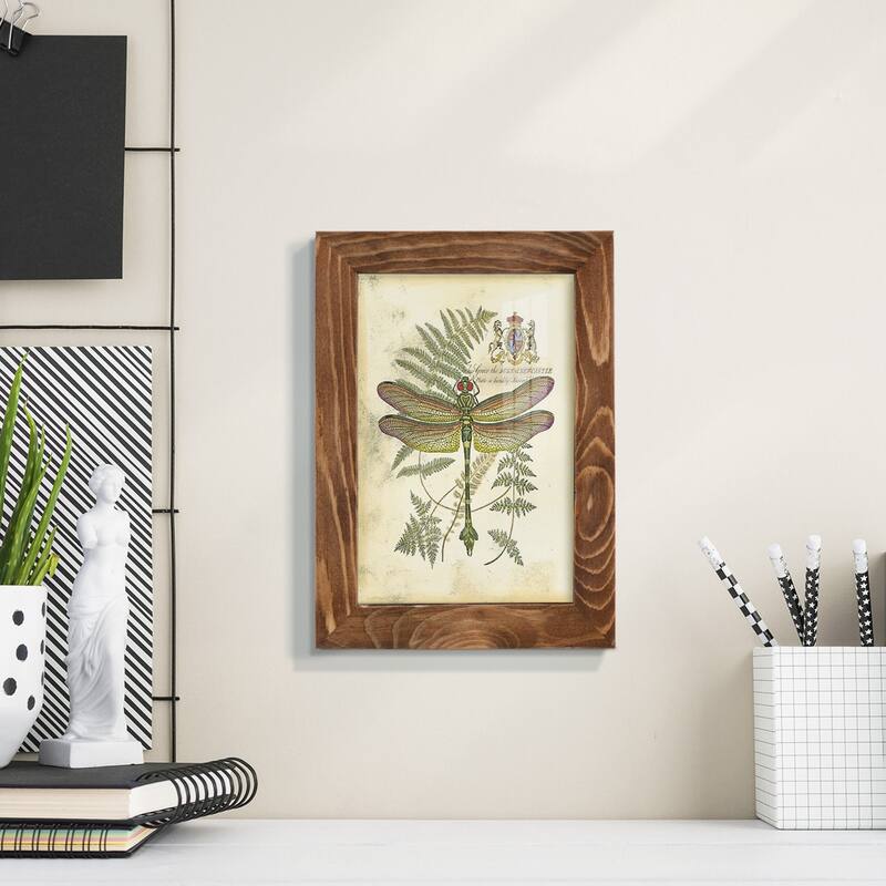 Regal Dragonfly III (PP) -Framed Print w/glass-Cherry Red
