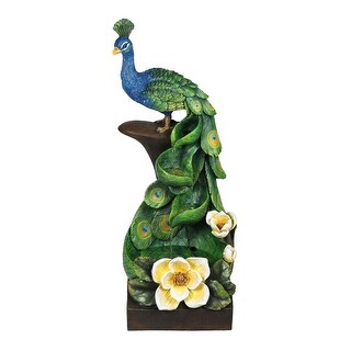 39" Peacock Fountain with Led Light