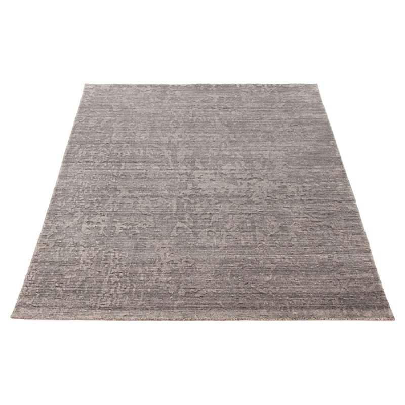 ECARPETGALLERY Hand Loomed Kashkuli Gabbeh Grey Wool Rug - 5'6 x 7'8