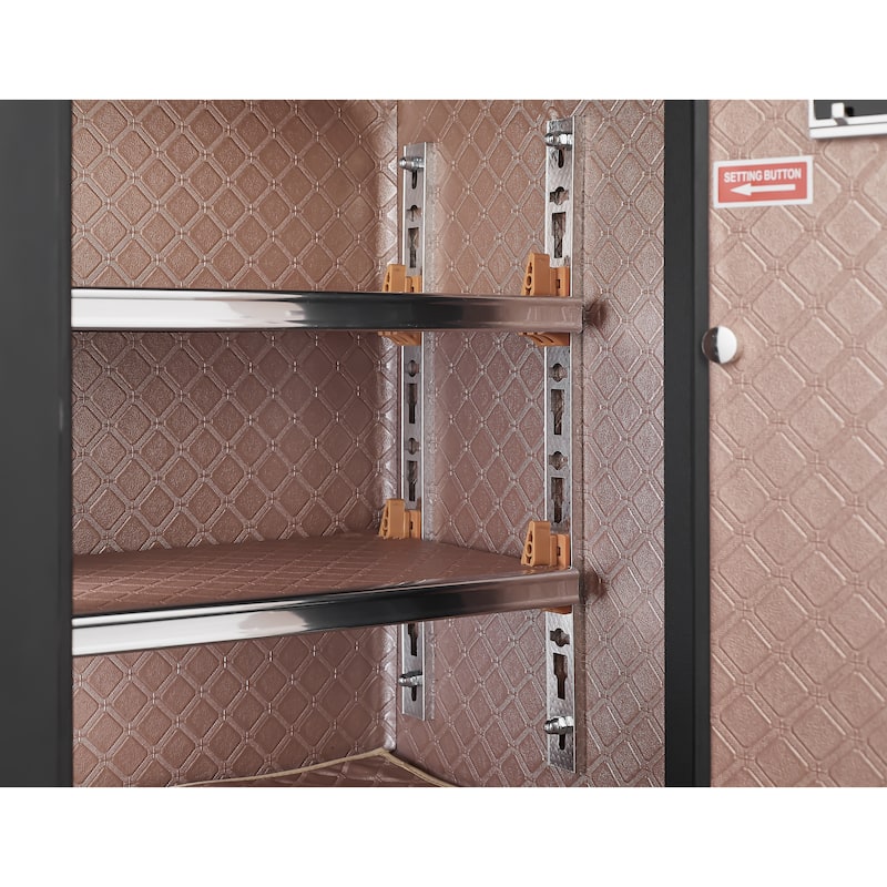 Safe Box with Biometric Recognition, Built-in Removable And Flexible Compartment Partition, Dual Protection