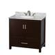 Option Espresso / White Carrara Marble Top / Brushed