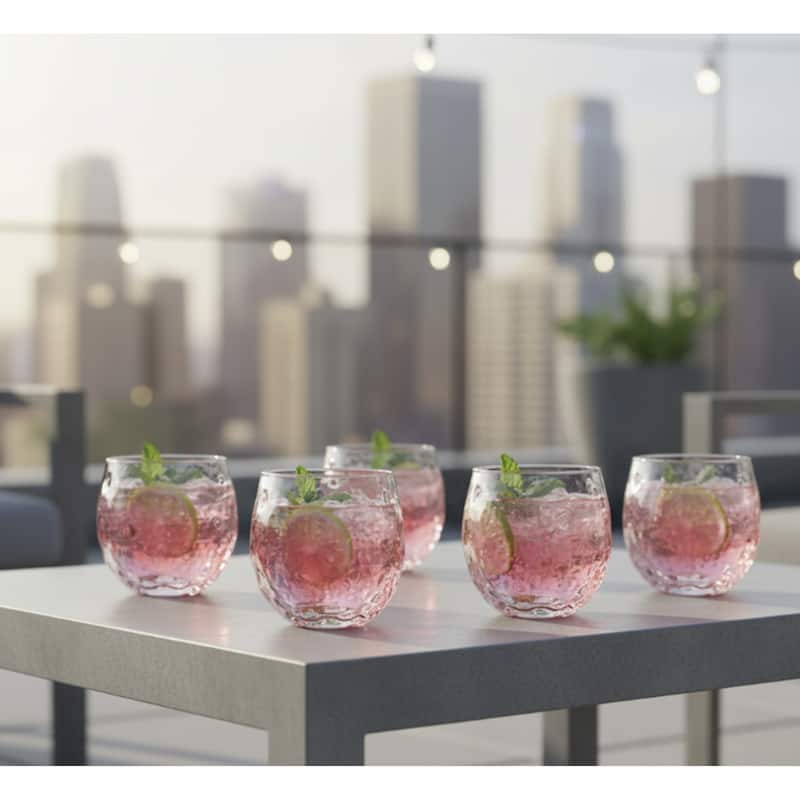 Chill Roly Stemless New MS, Clear, Set of 6 Drinkware