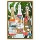 preview thumbnail 8 of 62, "Tropical Champagne Bottles", Tropical Bubbly Bottles Glam Gold Framed Canvas Wall Art Print for Dining Room 11 x 16 - Gold