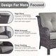 preview thumbnail 15 of 22, Outdoor Furniture Loveseat Couch High Back Wicker Sofa