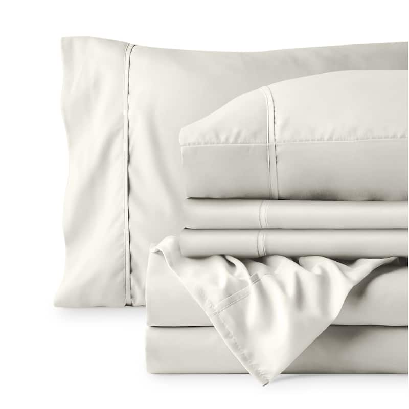 Bare Home Microfiber Deep Pocket Sheet Set w/ 2 Extra Pillowcases