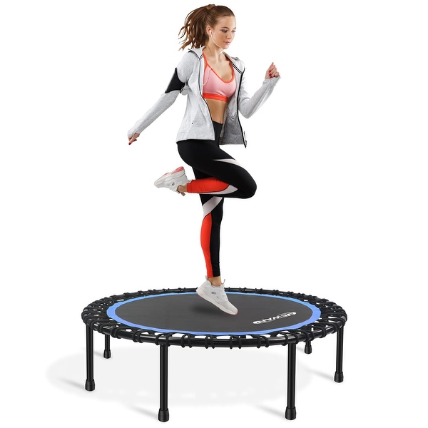 48 Silent Mini Trampoline Fitness Trampoline Bungee Rebounder Jumping Cardio Trainer Workout for Adults Max Limit 330lbs Bed Bath Beyond 39914301
