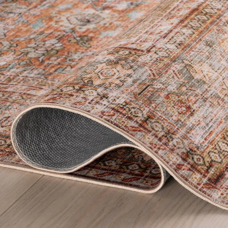 Nuloom Sivanya Floral Washable Area Rug