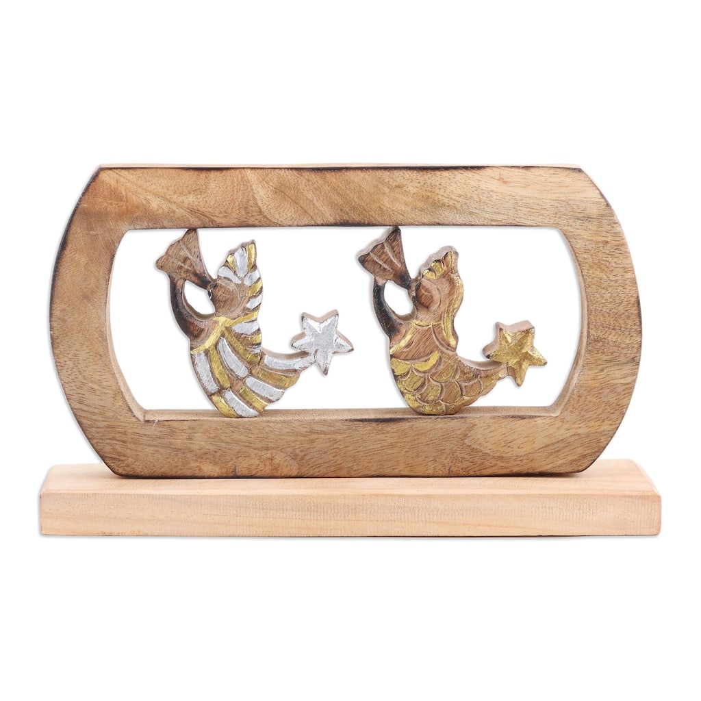 Novica Handmade Star Messengers Wood Sculpture