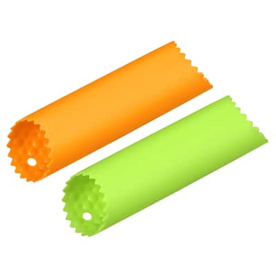 Silicone Garlic Peeler Tube Non Slip for Useful Kitchen Tool - Orange/Green