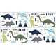 preview thumbnail 2 of 2, Sweet Jojo Designs Blue and Green Mod Dinosaur Collection Peel and Stick Wall Decal Stickers Art Nursery Decor (Set of 4)