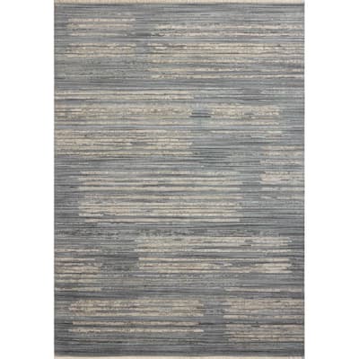Alexander Home Bradley Modern Abstract Micro Fringe Area Rug