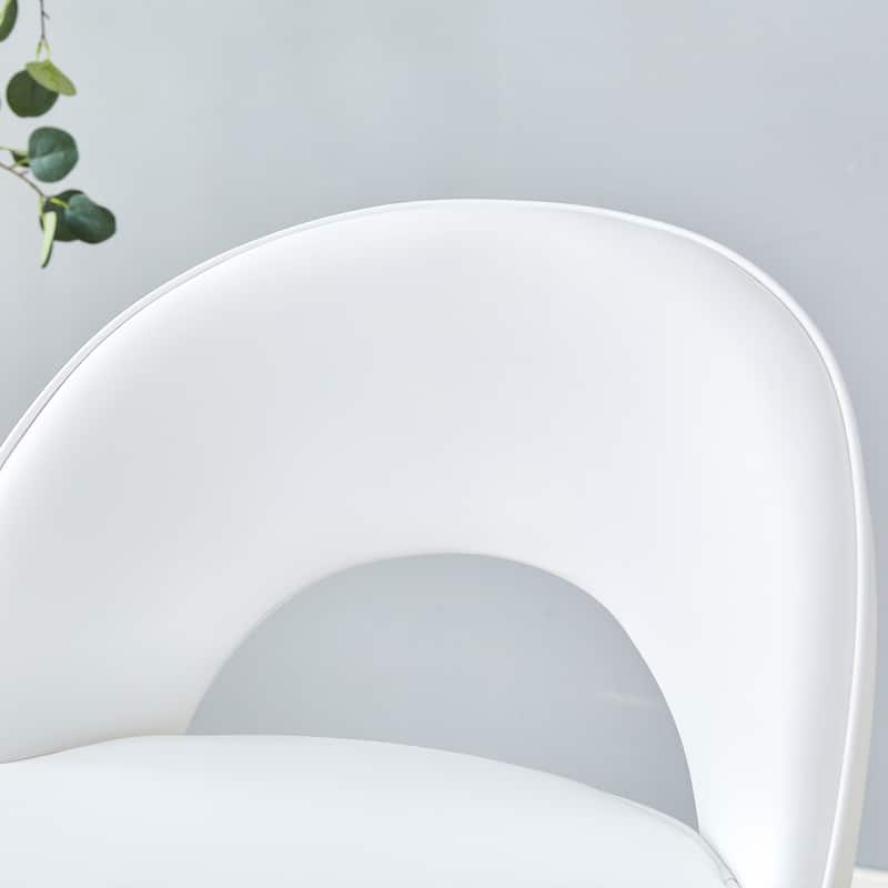 360°Rotatable Bar Chair.Modern Pu Comfortable Upholstered Bar Chair With Smooth And Beautiful Metal Legs.Set Of 2