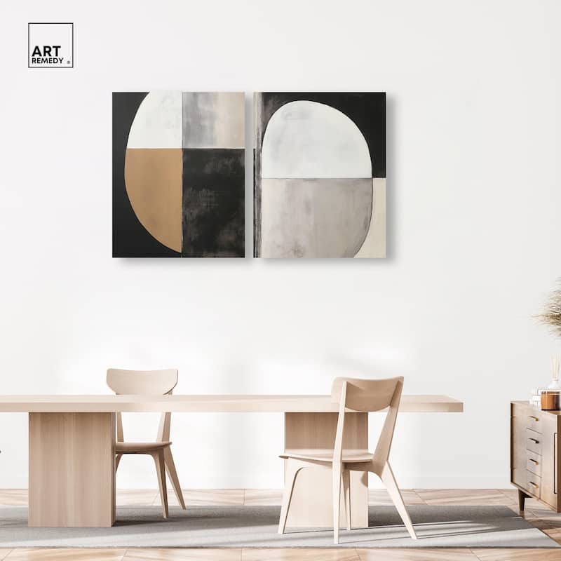 Tonal Rhythm Canvas Set of 2 by Art Remedy, Gallery Wrapped