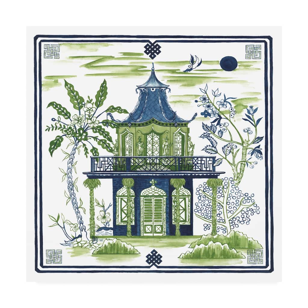 Melissa Wang 'Pagoda Visit II' Canvas Art