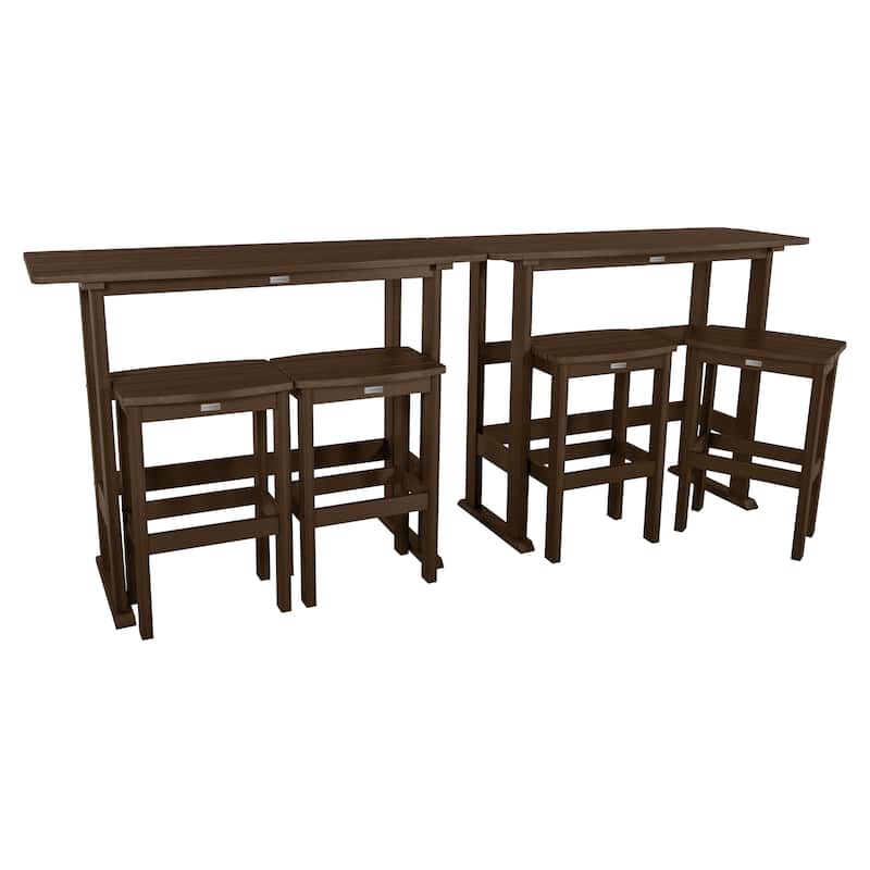 Lehigh 6-Piece Outdoor Balcony Set - Bar-height - Weathered Acorn