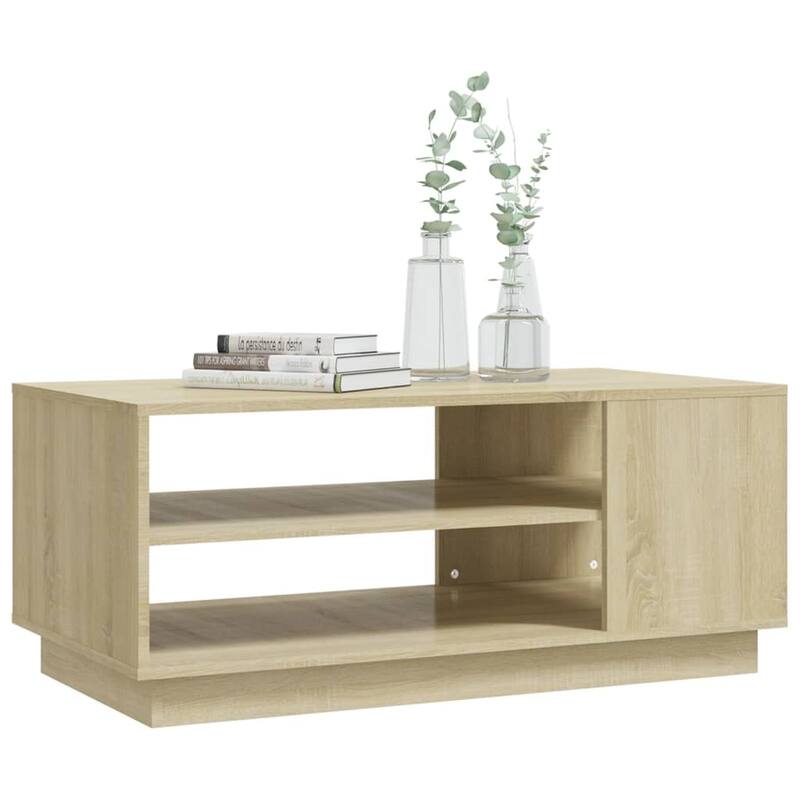 vidaXL Coffee Table Accent End Side Sofa Table for Living Room Engineered Wood - 40.2" x 21.7" x 16.9"