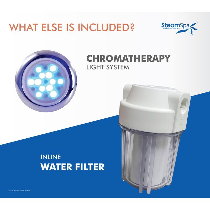 SteamSpa Royal 12 KW QuickStart Acu-Steam Touch Panel Bath Generator Package in Matte Black