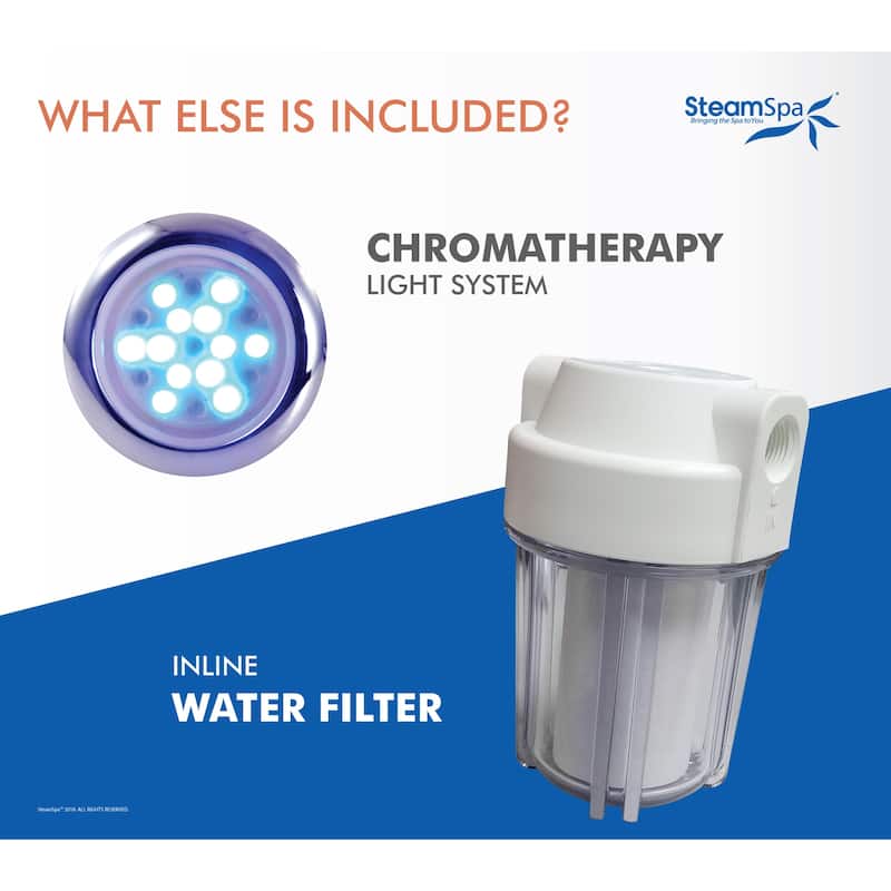 SteamSpa Royal 9 KW QuickStart Acu-Steam Touch Panel Bath Generator Package in Elegant Gold Finish