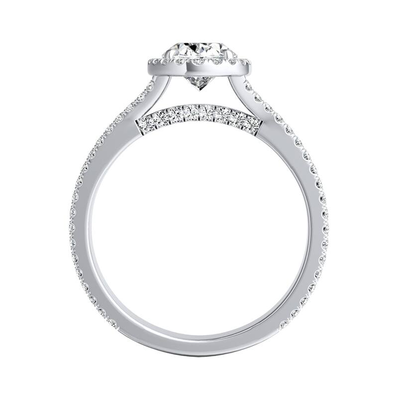 Auriya 18k Gold 1 5/8ctw Oval Halo Diamond Engagement Ring