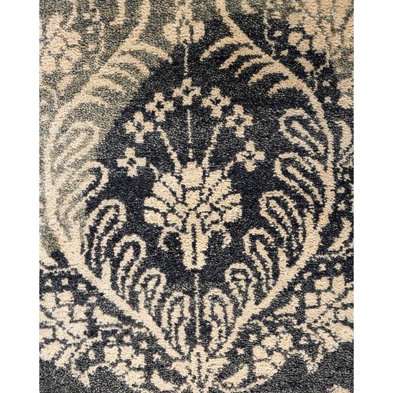 Ikat One-of-a-Kind Hand-Knotted Area Rug - Gray, 9' 0" x 12' 1" - 9' 0" x 12' 1"