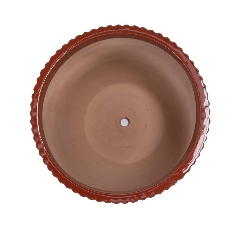 Anmytek Ceramic Planter Set of 4 with Drainage for Indoor Outdoor