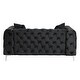 preview thumbnail 8 of 32, Morden Fort Modern Contemporary Love Seat with Deep Button Tufting Dutch Velvet, Solid Wood Frame and Iron Legs