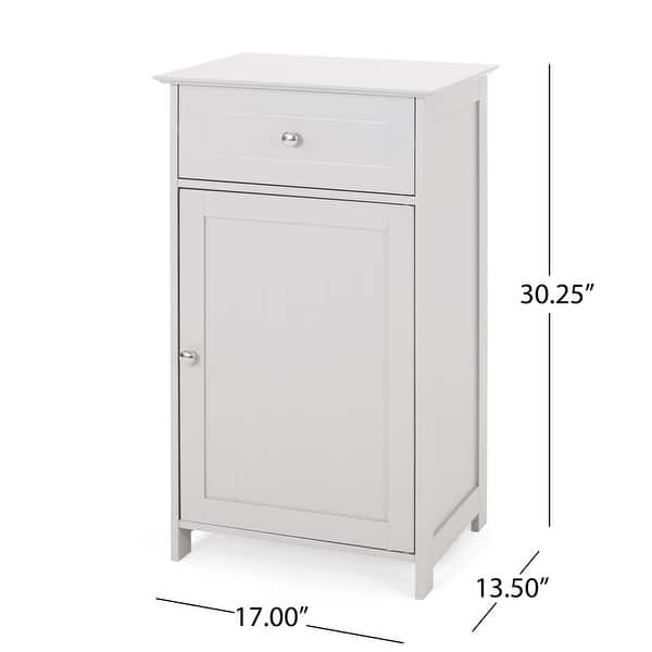 dimension image slide 0 of 2, Hoover Modern Bathroom Storage Cabinet by Christopher Knight Home