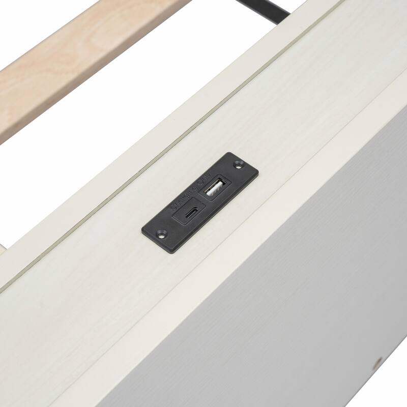 Twin Platform Bed: Modern Design with Built-in USB Port