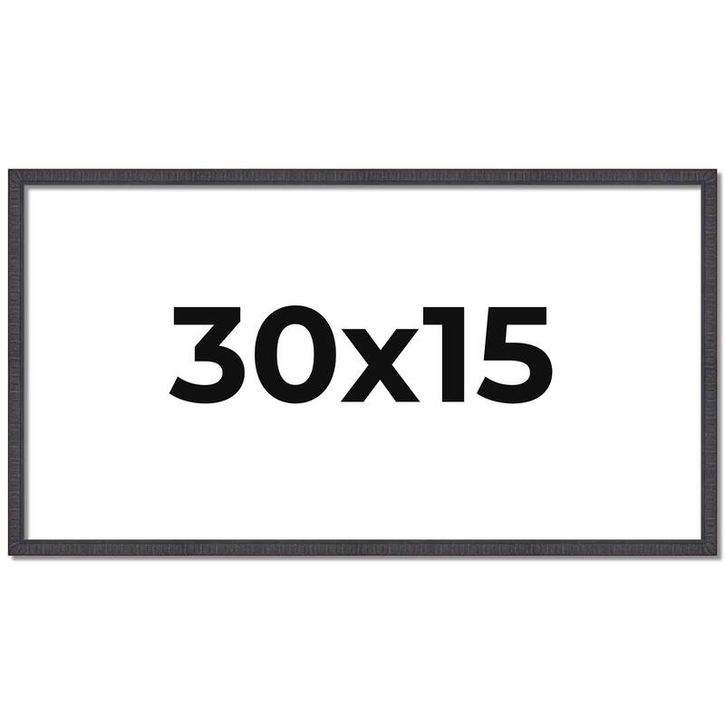 30x15 Frame Brown Solid Wood Picture Frame - Complete Modern Photo