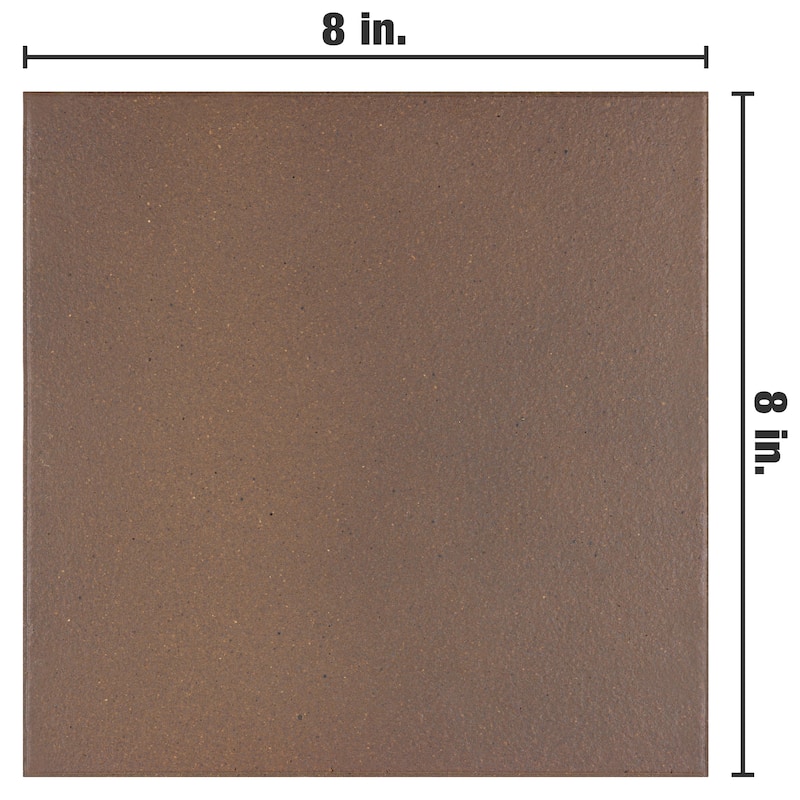 Merola Tile Quarry Flame Brown 7-3/4" x 7-3/4" Ceramic Floor and Wall Tile