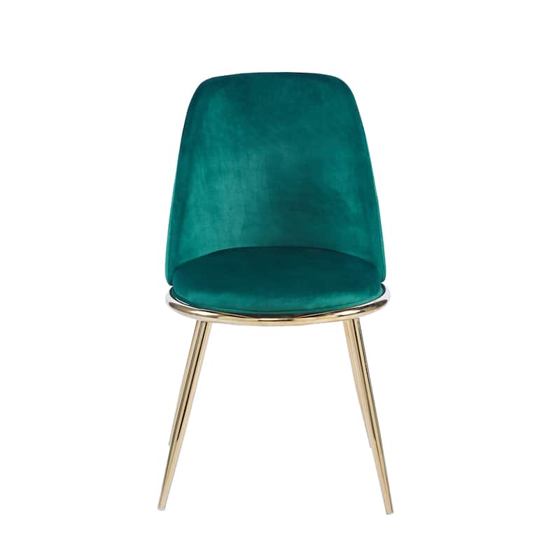 Porthos Home Dani Dining Chairs Set of 2, Velvet Upholstery, Gold Legs