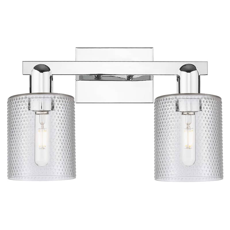 Innovations Lighting 716-2W-11-16 Cobbleskill Vanity Cobbleskill 2 - Polished Chrome / Clear