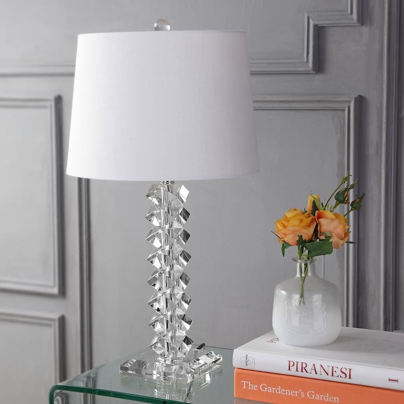Hadley 25.5" Crystal LED Table Lamp, Clear by JONATHAN Y