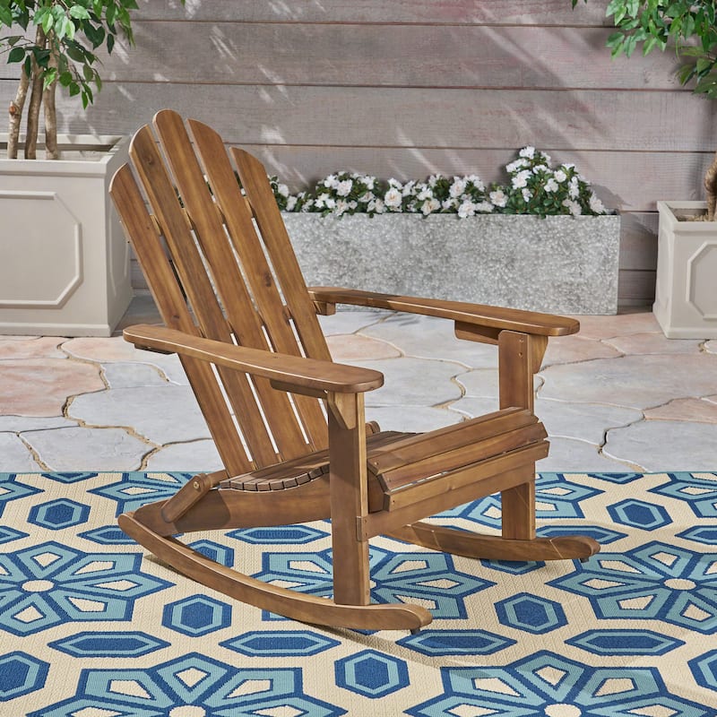 Hollywood Adirondack Rocking Chair - Dark Brown