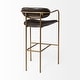 preview thumbnail 5 of 33, Parker Brown Faux-Leather Seat with Gold Metal Frame Bar Stool
