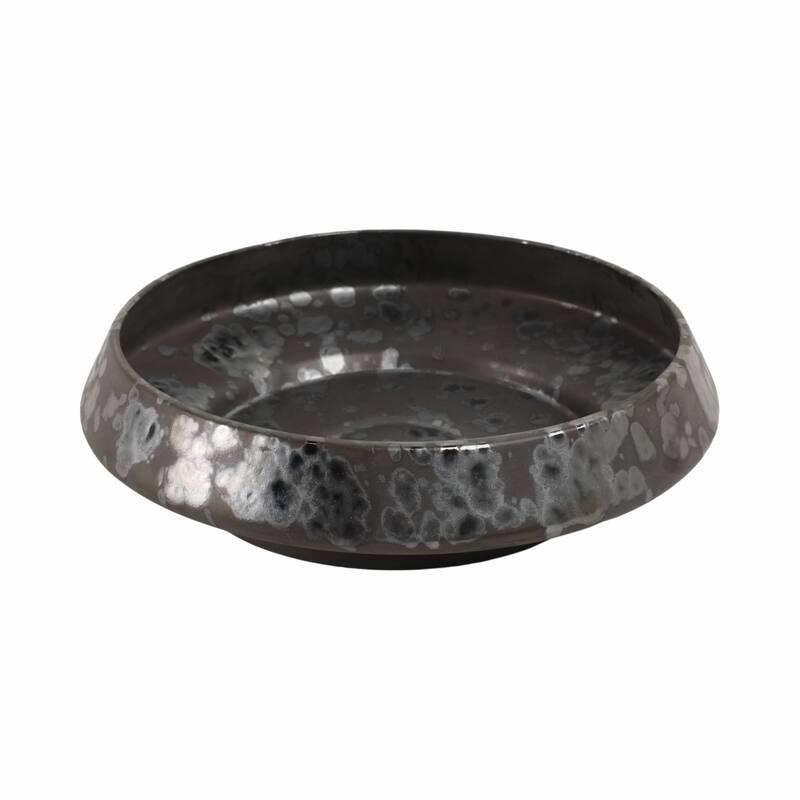 Modern Decorative Round Bowl - 15", Black - 15.25"