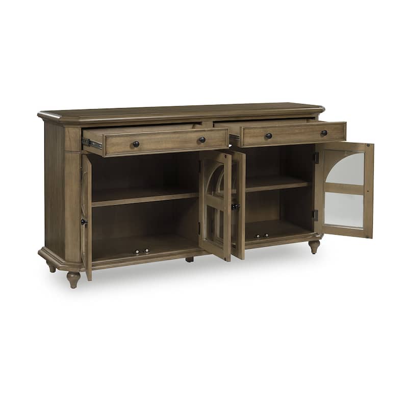 Signature Design by Ashley Barlomore Brown Accent Cabinet - 68" W x 18" D x 36" H