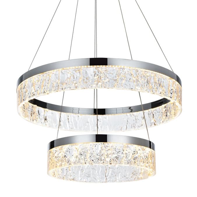 Elegant Lighting 2050G22 Linden 22" Wide LED Ring Chandelier - 3006 - Chrome