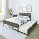 preview thumbnail 5 of 28, Max and Lily Full-Size Bed with Panel Headboard and Trundle Clay